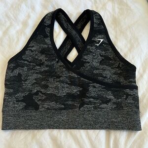 Gymshark Camo Seamless Sports Bra, size M